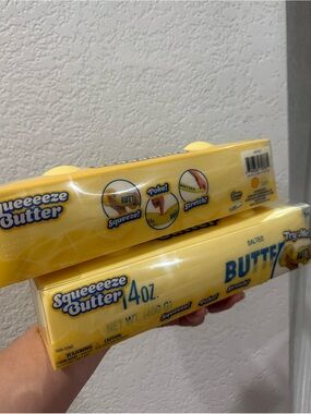 Bundle of 2 Huge Squeeze Salted Butter Squishy Toy Viral Sensory Fidget. New